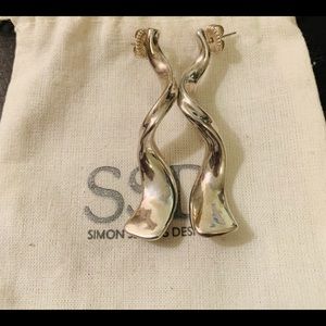 Simon Sebbag Cork Screw Earrings